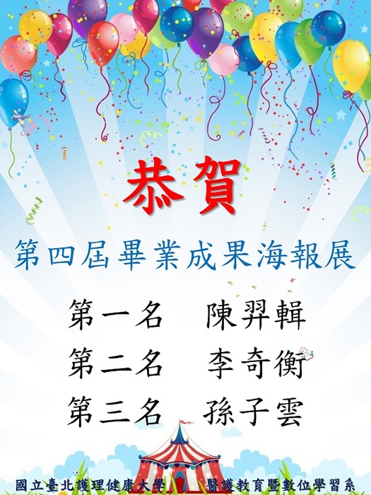 【公告】本系第四屆110年度大學部畢業成果海報展得獎名單圖片